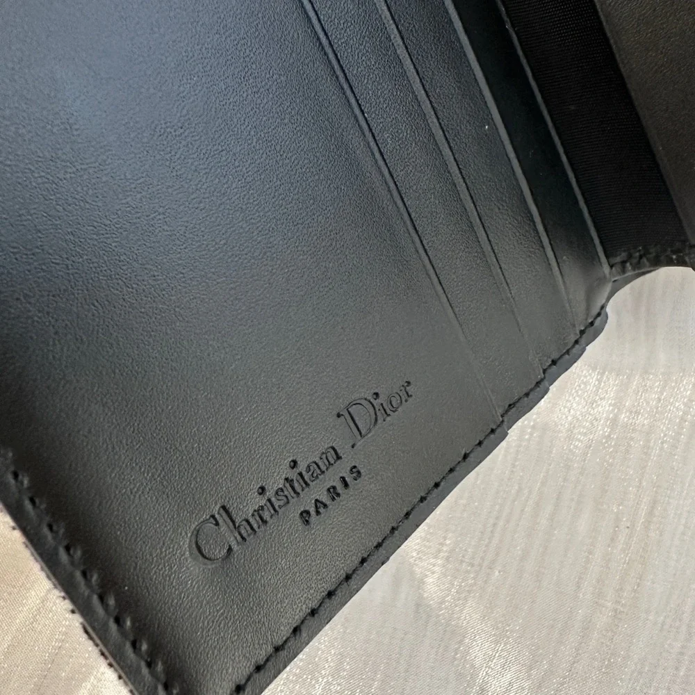 Dior Black and White Monogram Wallet
